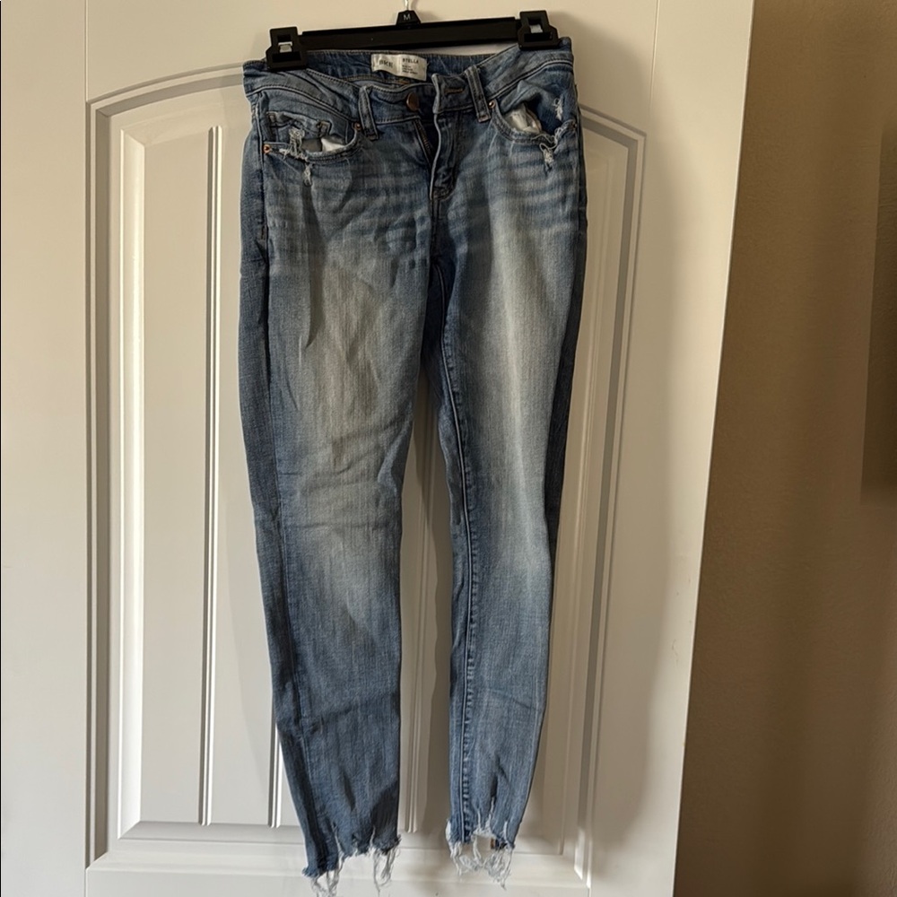 BKE Blue Boyfriend Jeans with Natural Fading